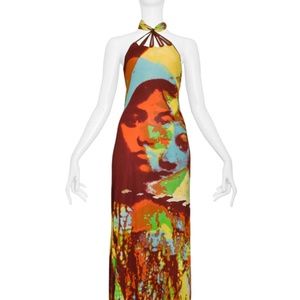 Iconic Jean Paul Gaultier S/S2000 Faces dress